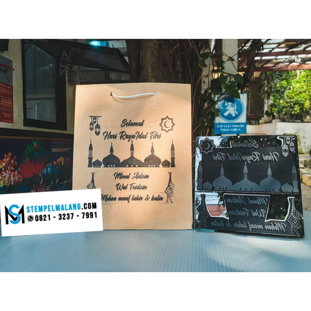 

Stempel Paper bag kotak kue dan kotak bento stempel kardus anti luntur