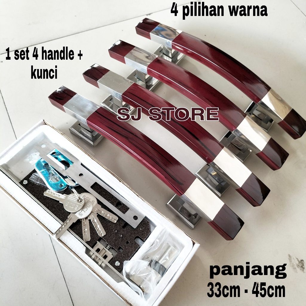 1 set handle pintu rumah minimalis gagang tarikan pintu stainless pegangan pintu kuputarung termurah