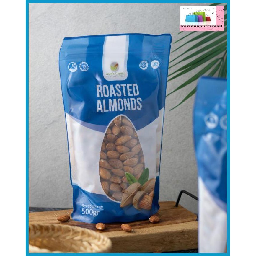 

E5Ewsfg- Roasted Almond / Almond Panggang 500Gram ( Francis Organic ) - Tawar 78Itjyhf-