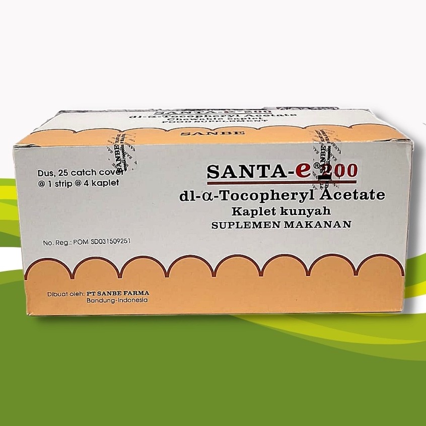 Santa-E 200 IU Box Isi 100 Kaplet - Vitamin E 200 IU