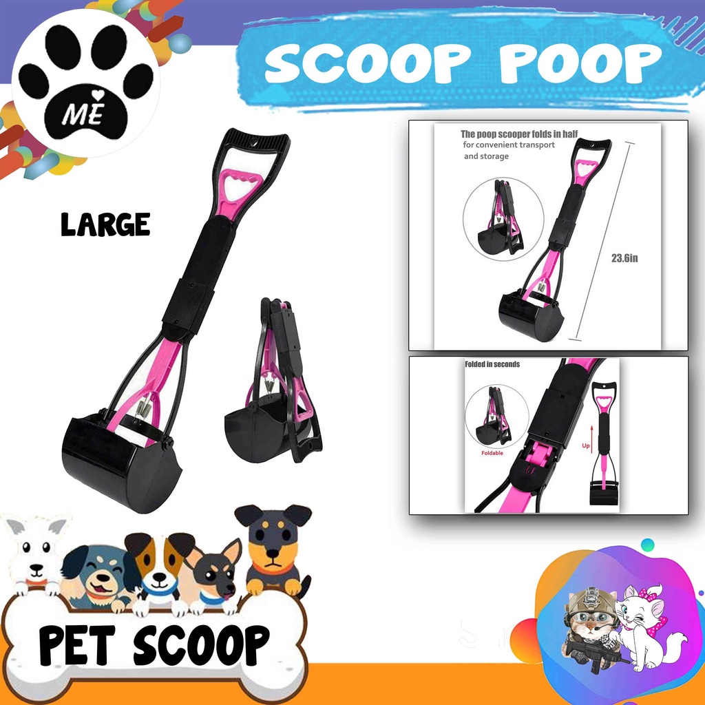 Pet Scoop &quot;SCOOP POOP CLEANER 60cm&quot; Alat Angkat Kotoran Hewan