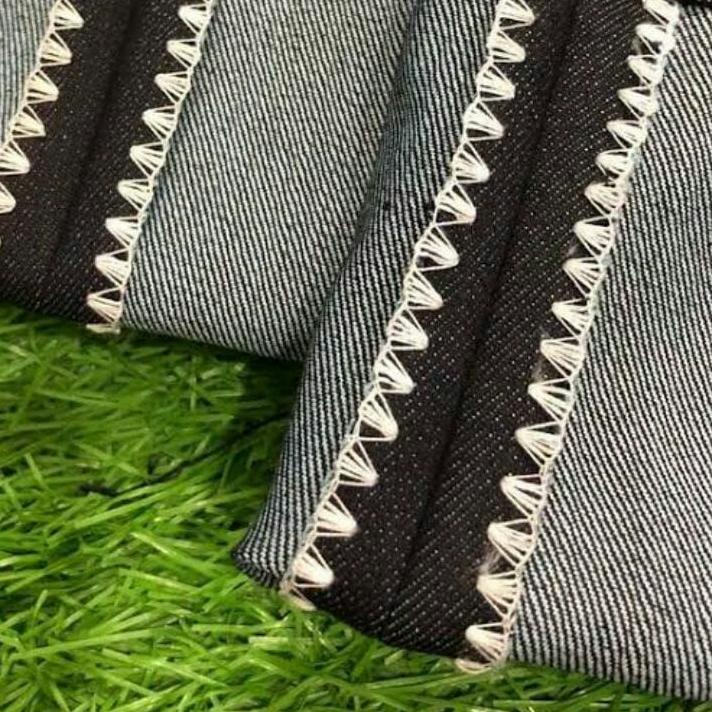 Hot Sell.. ORIGINAL FUCKMOUS ✅ DENIM SELVEDGE SHELSTICH 16 OZ BLACK INDIGO / DENIM SELVEDGE ACCENT 1