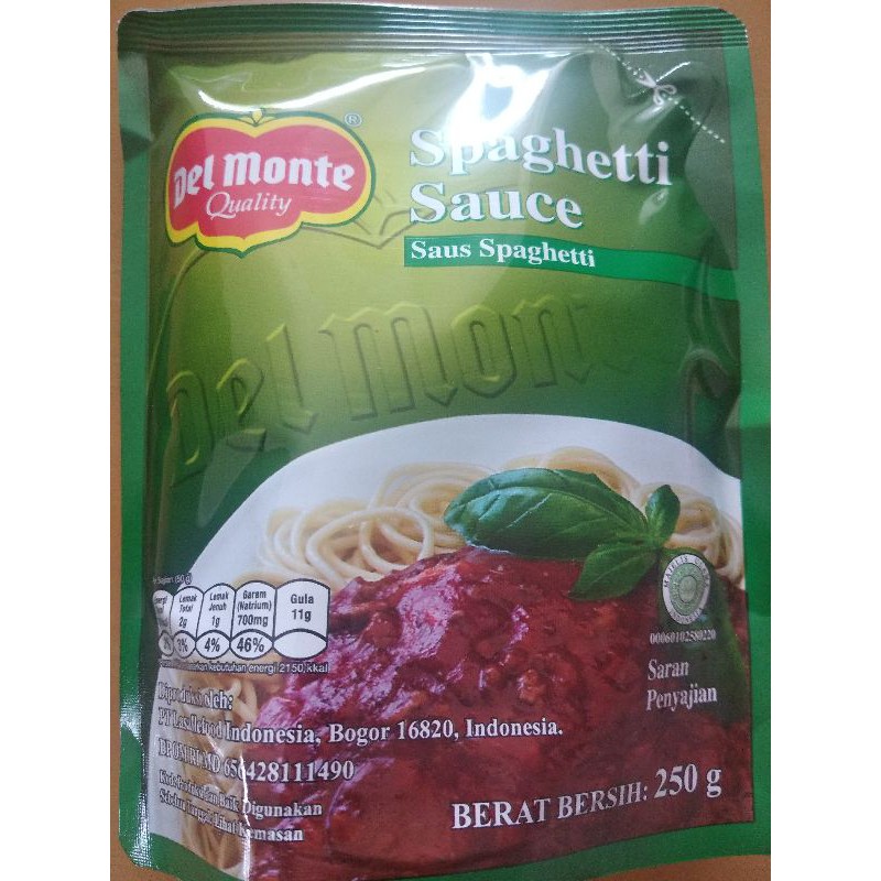 

saus Del Monte 250 gram Spaghetti Sauce