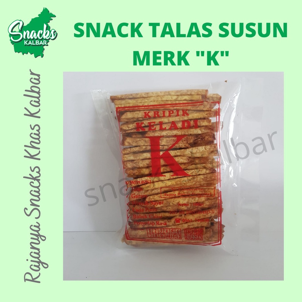 

KERIPIK KELADI "K" 100 GRAM Snack Stick Talas Susun Khas Pontianak