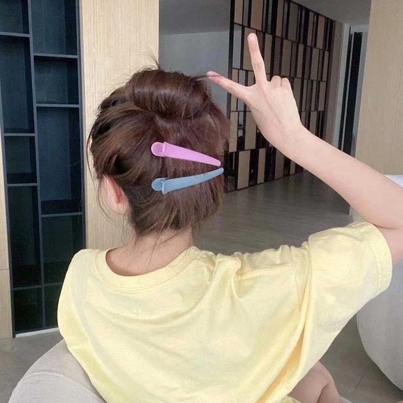 1 Pc Jepit Rambut Bahan Plastik Warna Permen Untuk Wanita