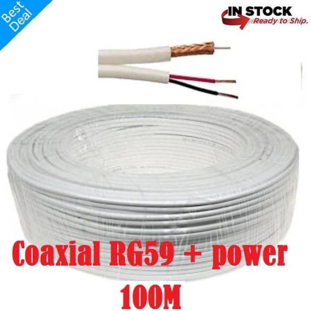 Kabel CCTV Coaxial RG59 + Power 100M