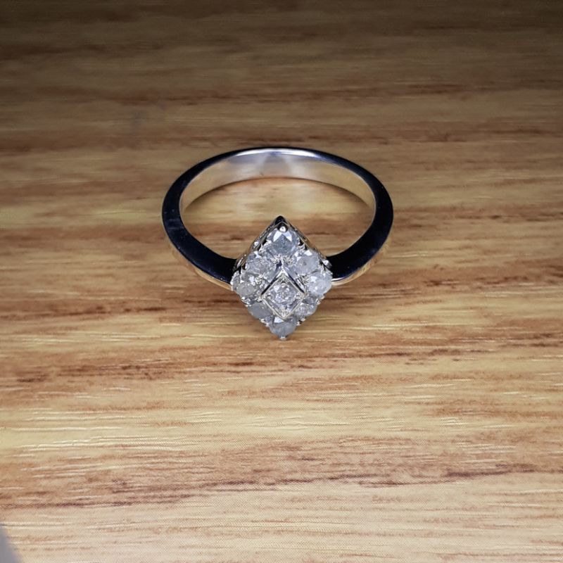 Cincin Silver Wanita Berlian Asli | Berlian Eropa