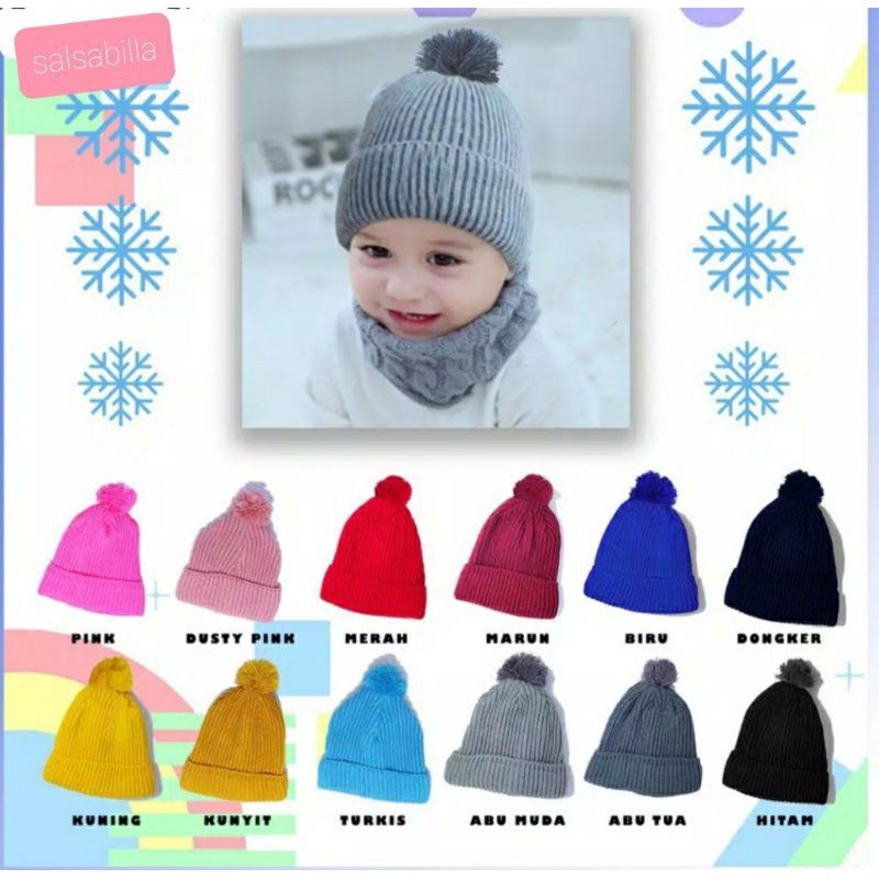 Topi Bayi Rajut JAMBUL1/Kupluk Bayi 0-3Thn