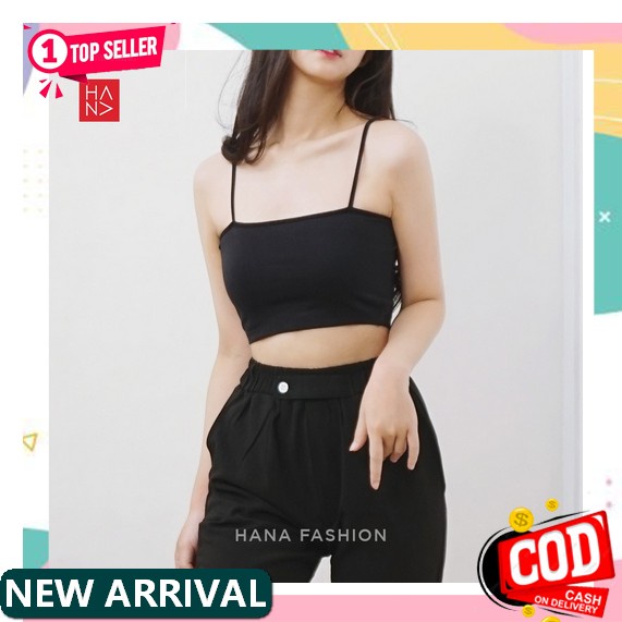 Omom Tenktop / Tank Top Sexy Singlet / Tenk Top Camisole Panjang / Tenk Top Tali Kecil / Gaya Korea 