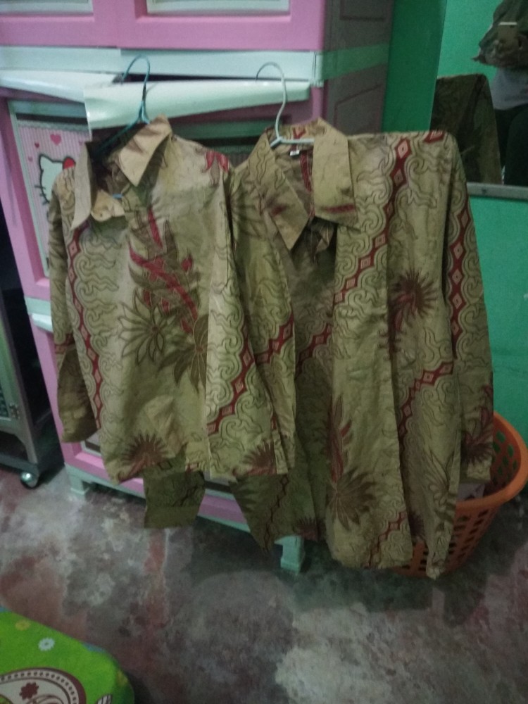 Promo Shopee Big 2.2 Sale Kemeja Batik Pria Lengan Panjang   Btik R08 Motif Black Sweet