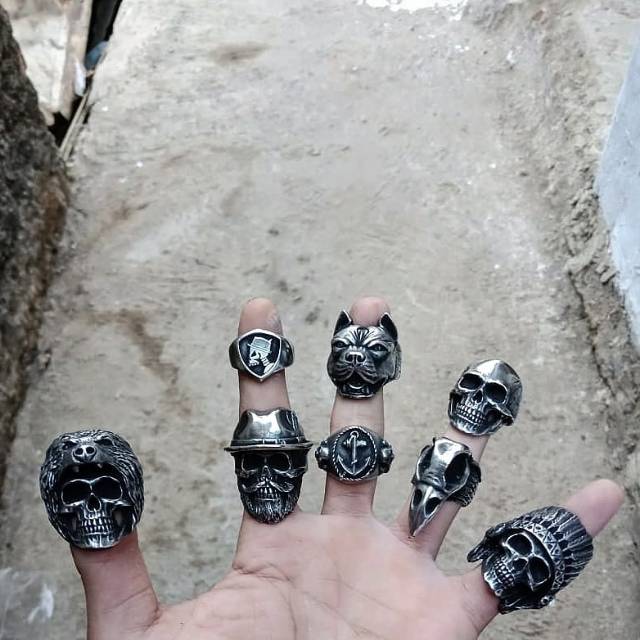 Grosir (SSC) Ringskull Fourspeed Metalwearks Murah / skullring / cincin tengkorak Premium Termurah