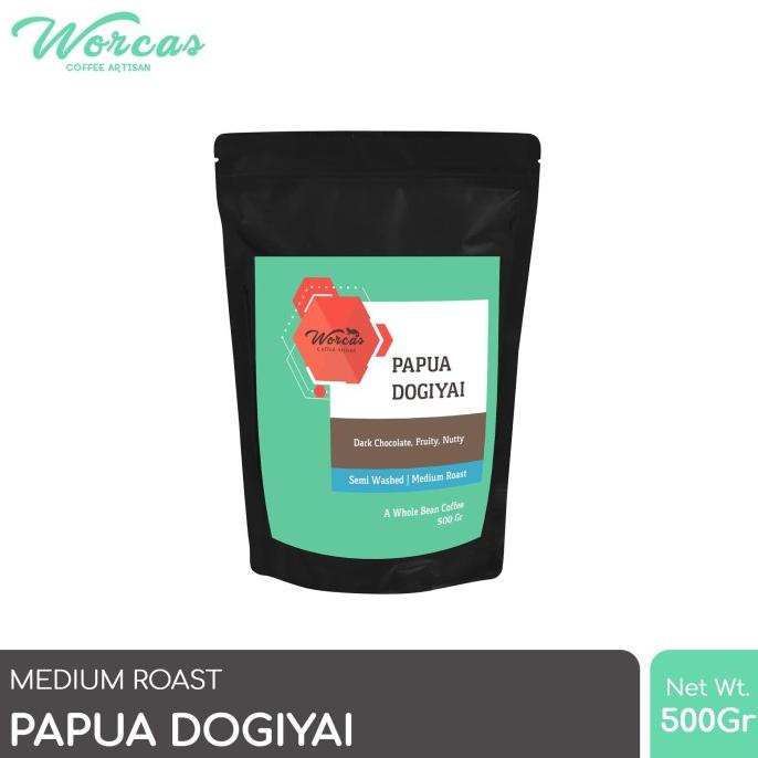 

WORCAS Arabica Papua Dogiyai 500 Gram - Medium Roasted Coffee