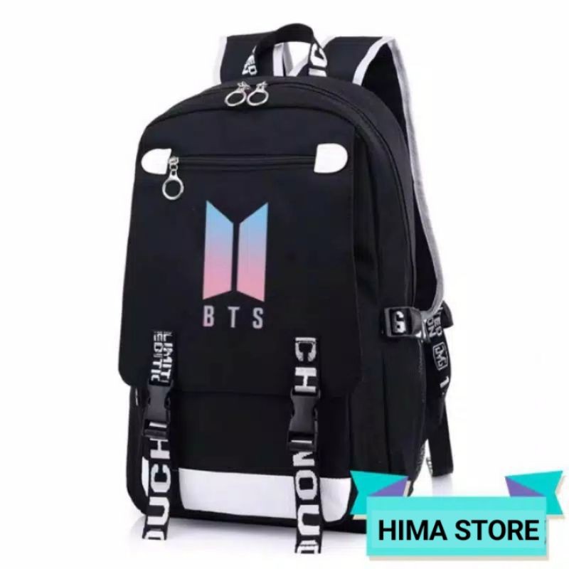 [ BISA COD] Tas ransel BTS logo gradasi tas BTS ransel BTS
