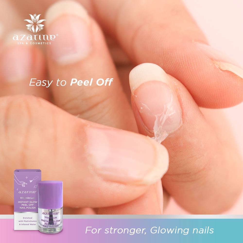 AZARINE Vitamin Lab Instant Glow Peel Off Nail Polish - 6ml ORIGINAL BPOM