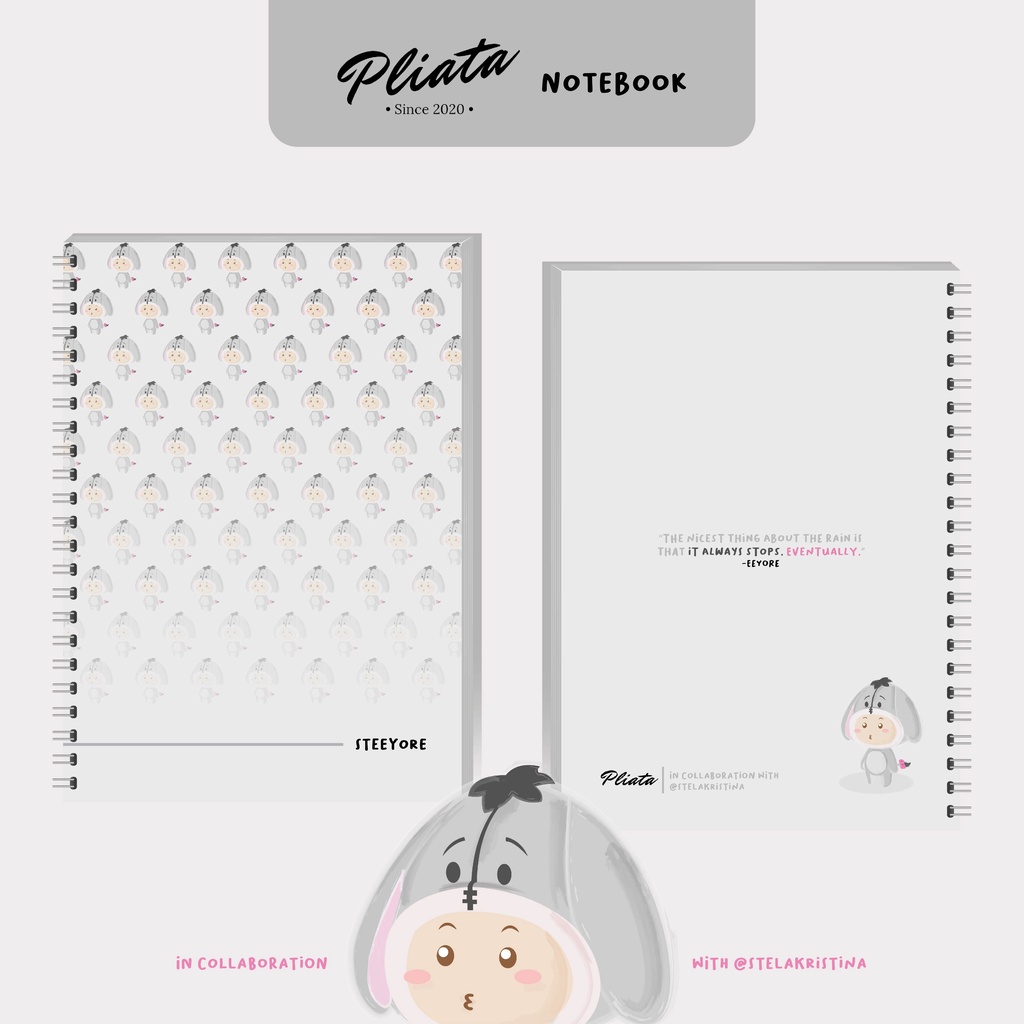 PLIATA NOTEBOOK SPIRAL - (PREMIUM DESIGN) Yoyor Series - Softcover Doft Aesthetic Book