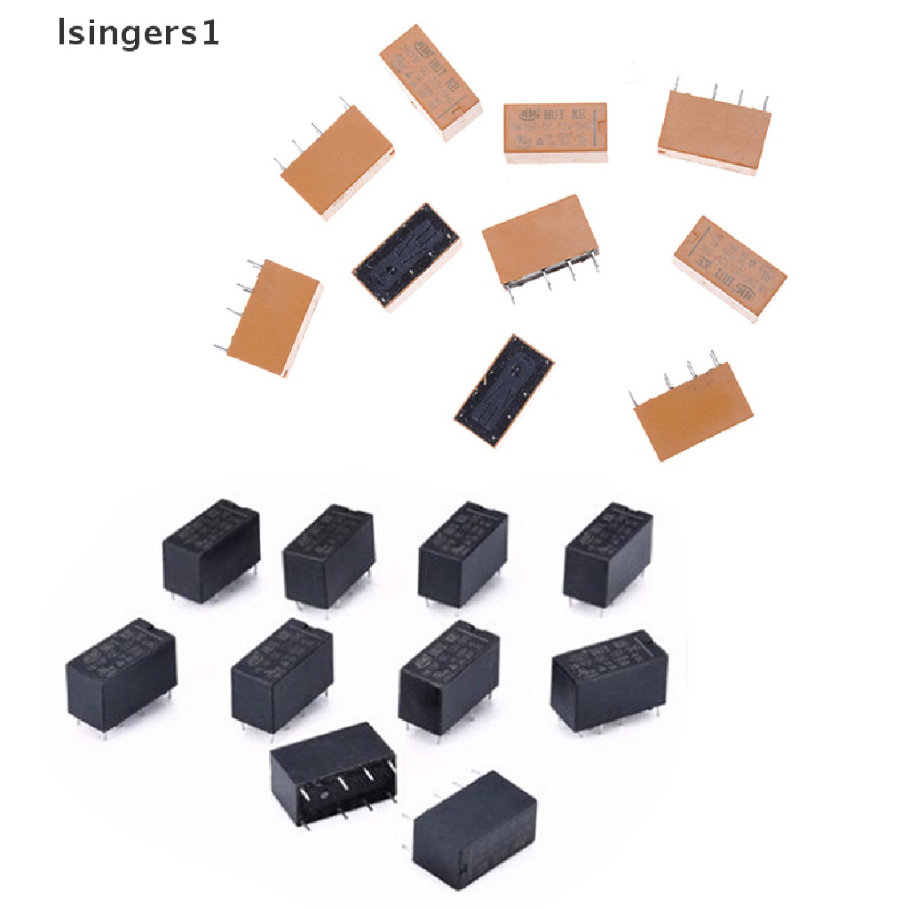 (lsingers1) 10pcs Coil DPDT 8pin DC 12V Untuk Power Relay HK19F