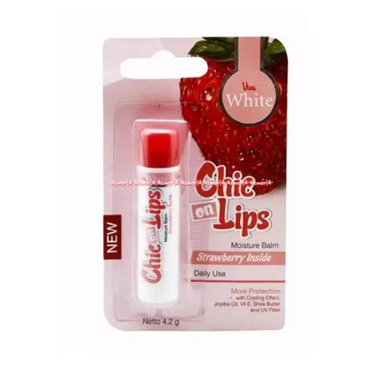 Viva White Chic On Lips Strawberry Inside Lipgloss