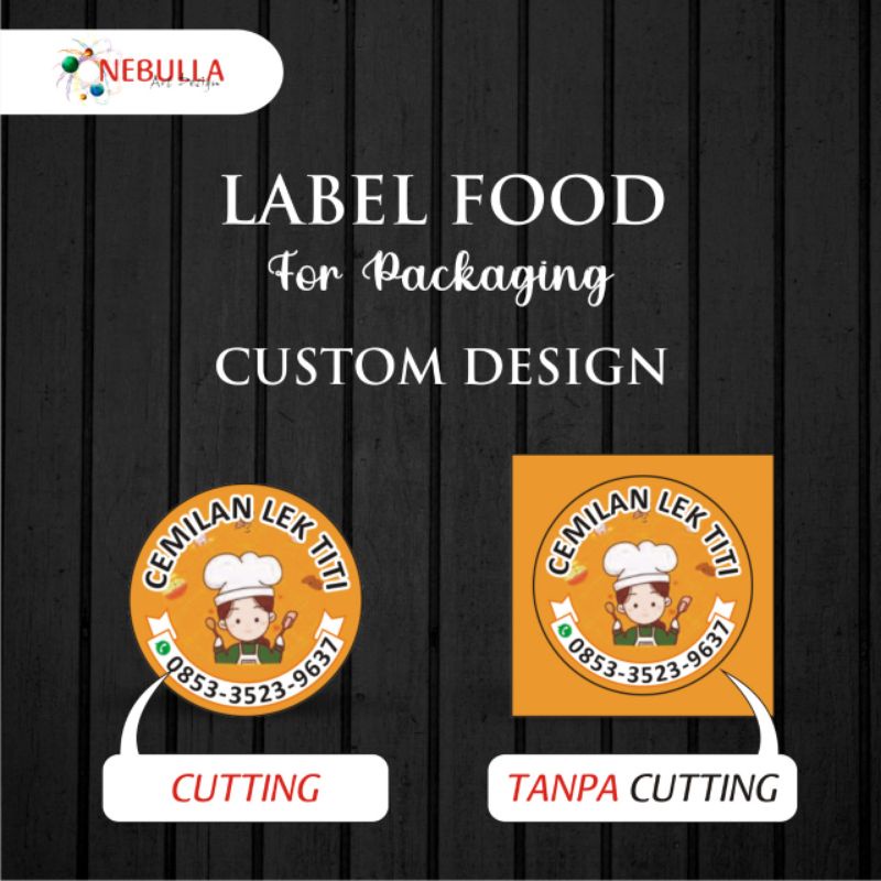 

sticker label for food packaging