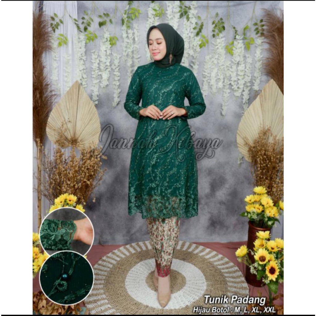 KEBAYA JUMBO LD 130 BIG SIZE &amp;SWAROSKI-KEBAYA TULLE MUTIARA-BAJU KEBAYA / KEBAYA MODERS JUMBO/KEBAYA JUMBO MURAH