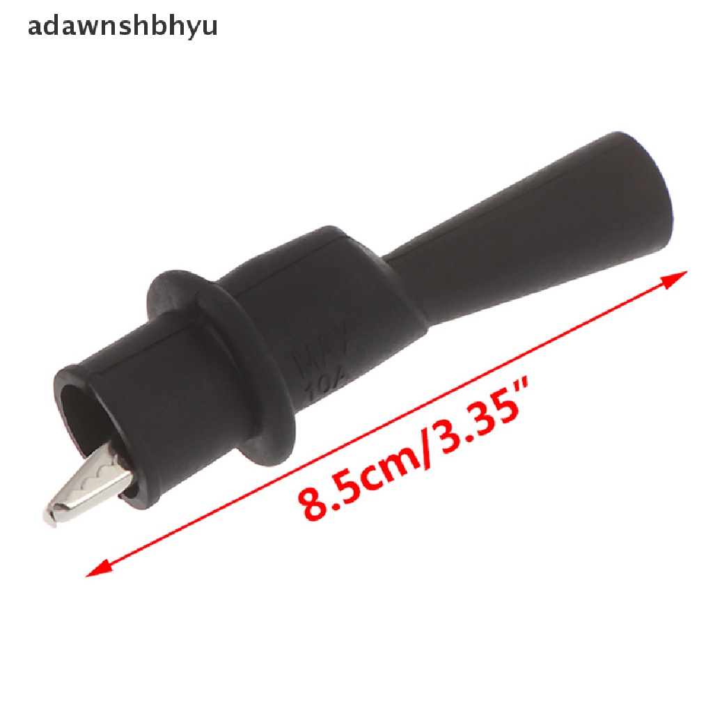 Adawnshbhyu 2pcs Insulated MultiMeter Test Lead Meter Alligator Clip Buaya Penjepit Probe