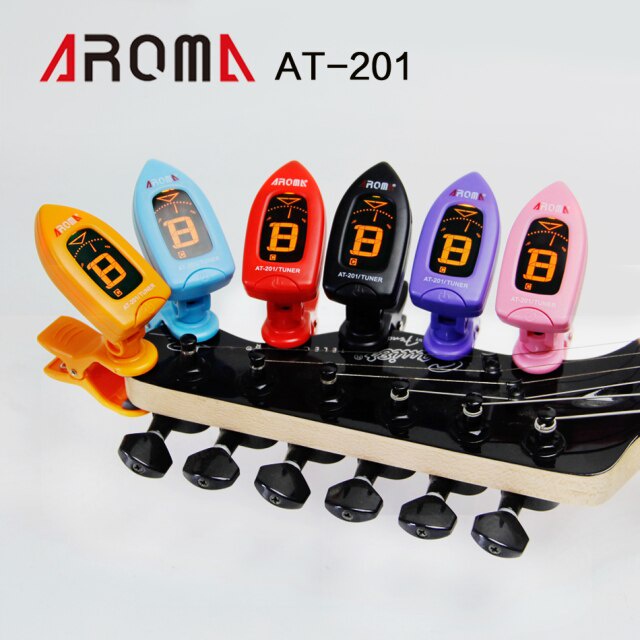 Tuner Guitar Aroma AT-201 Clip-on Tuning for Gitar, Bass, ukulele