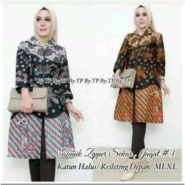 Tunik zipper sekar jagat