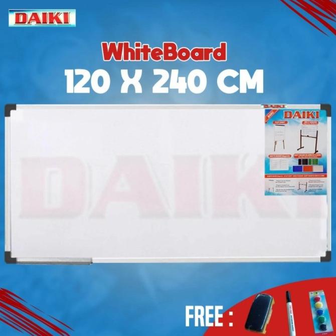 

Whiteboard DAIKI magnetic gantung uk 120x240 cm