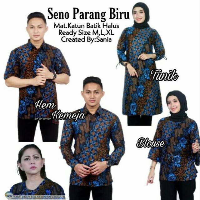 Couple SENO PARANG BIRU ORI batik garansi harga termurah ready stok