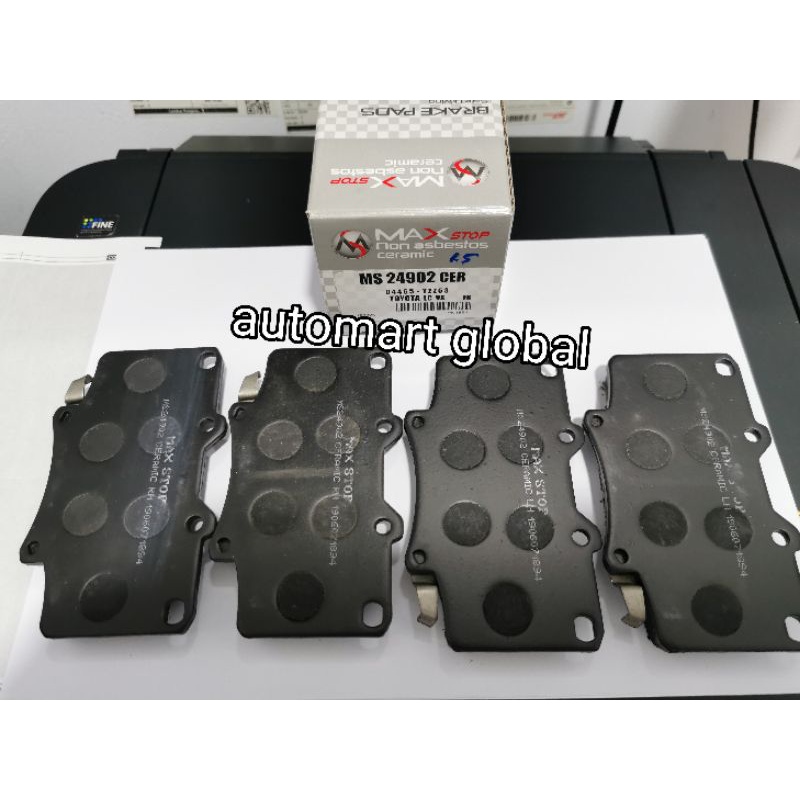 Brake pad kampas rem depan land cruiser vx80 hardtop diesel fortuner maxstop