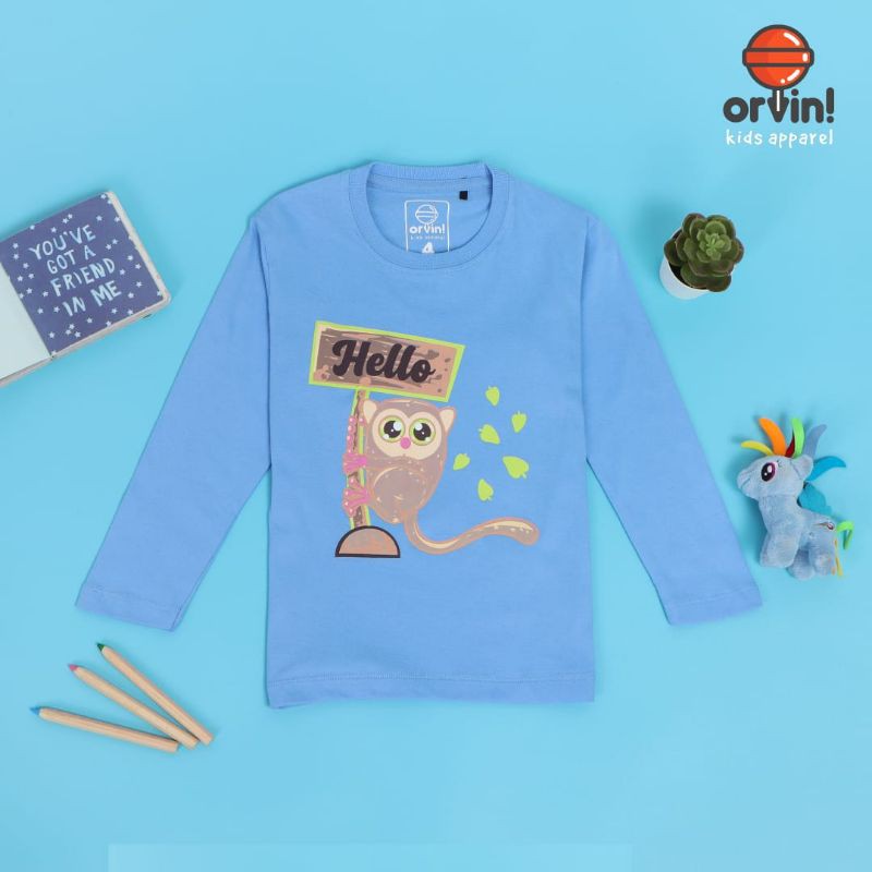 Kaos Tangan Panjang Anak Orvin Kids
