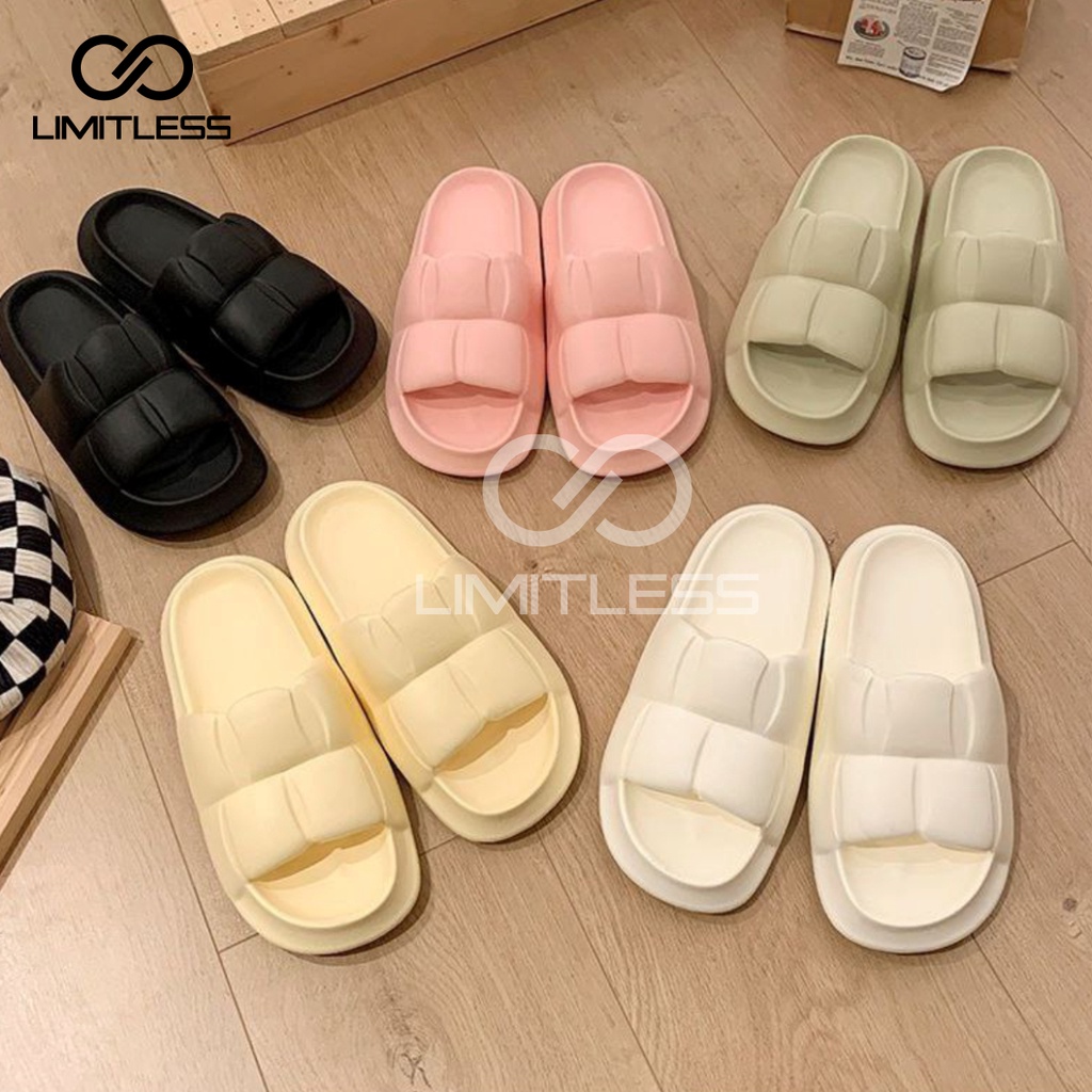 Sendal Slop Wanita Stylish Extralight Limitless Sandal Slip On Cewek Comfortable Sandal Wanita Kekinian