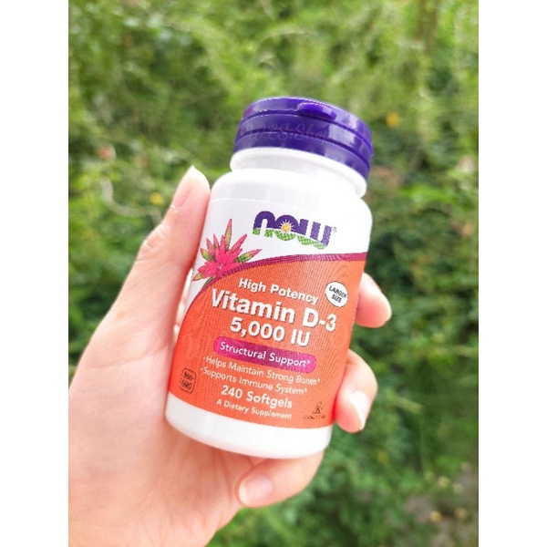 Vitamin D-3 5000iu NOW 240softgels (ORIGINAL)