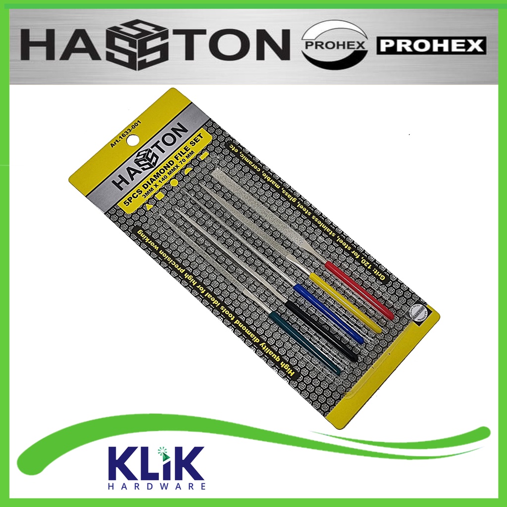 Hasston Prohex Kikir Mas Diamond File Set Isi 5 Pcs 1633-001