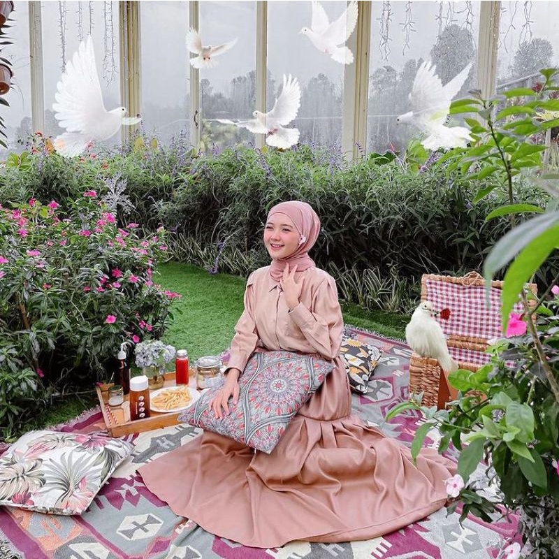 (bisa cod) ROK REMPEL| ROK PANJANG WANITA | ROK BAWAHAN WANITA MODEL PAYUNG POLOS-1