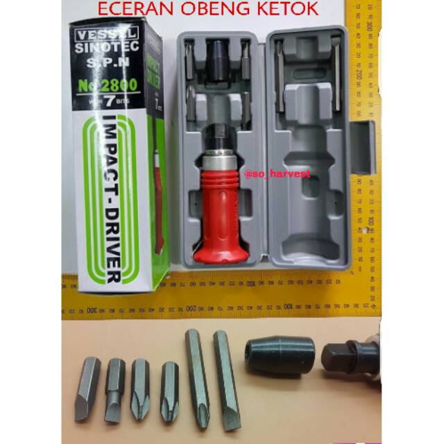 Obeng Ketok Impact Driver With 7 Bits no. 2800. Kualitas bagus