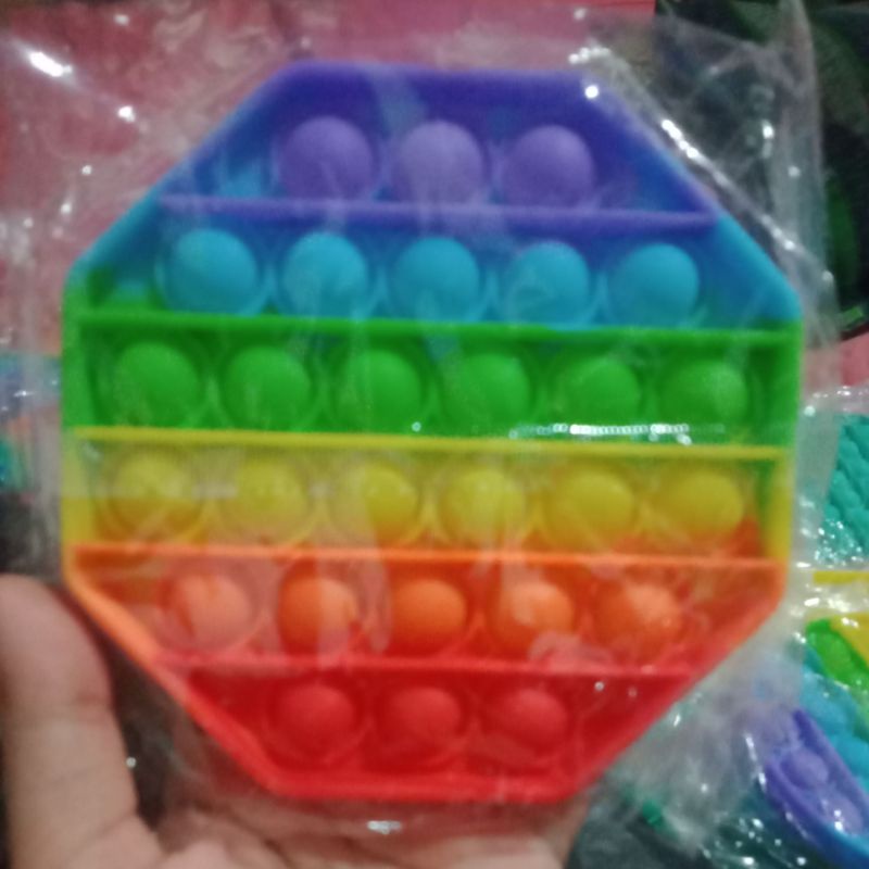 Pop It murah / Pop it besar / Pop it fidget / pop it tie dye / pop it rainbow-Segidelapan pelangi