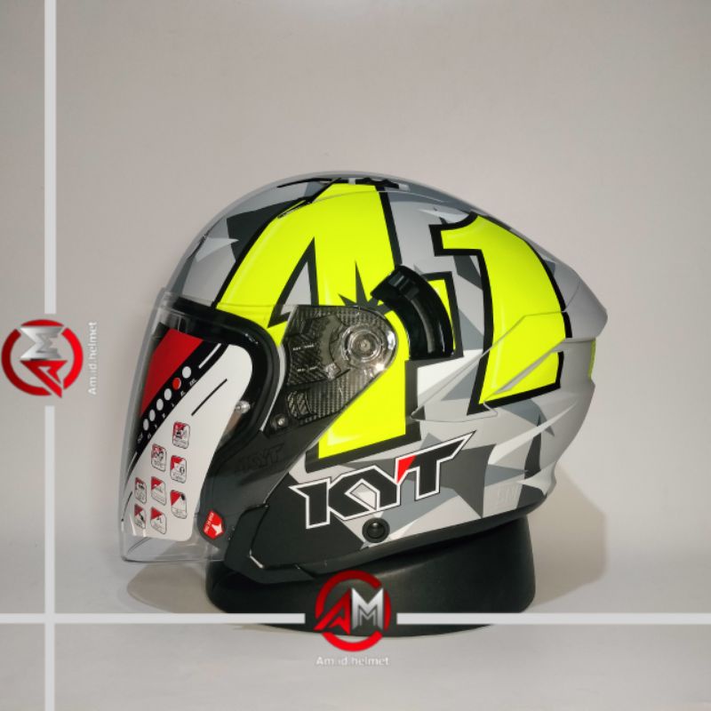 HELM KYT NFJ ALEIX ESPARGARO 2019 DOUBLE VISOR HALF FACE