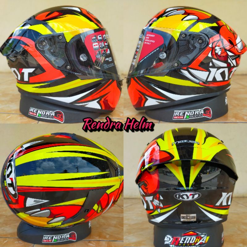Helm KYT TT Course Motif/ Poloss. 100% ORIGINAL. ongkir termurah 2kg.-6