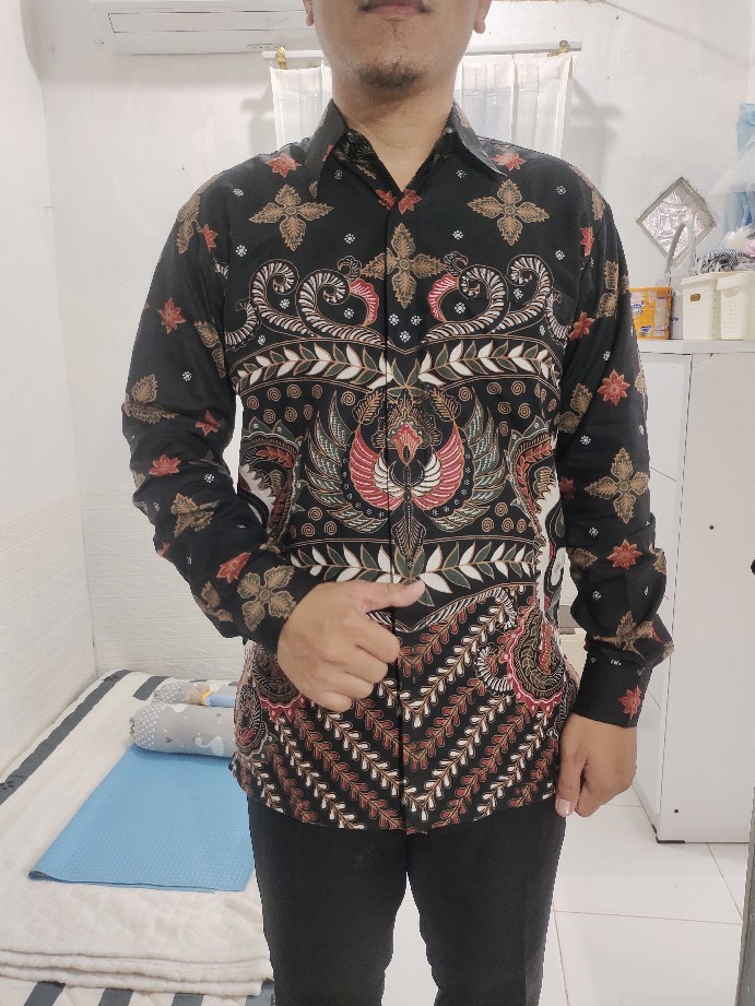 Batik Pria Lengan Panjang Solo Premium Batik Cowok Tulis Sutra Alisan Lengan Panjang Asd-086