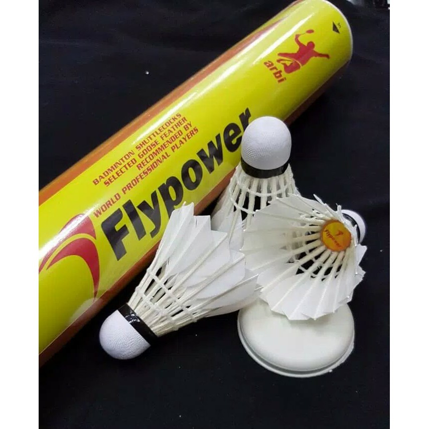 Shuttlecock Kok bulu tangkis badminton Flypower Kuning yellow bagus