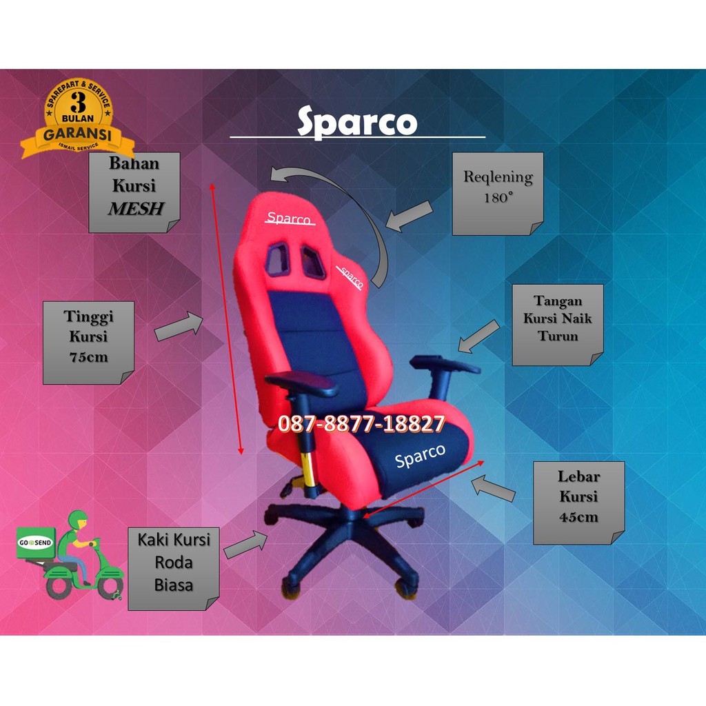 Pabrik Kursi kantor - Kursi Gaming Sport - Warnet - Koputer - WFH - Covid bekasi - Custome