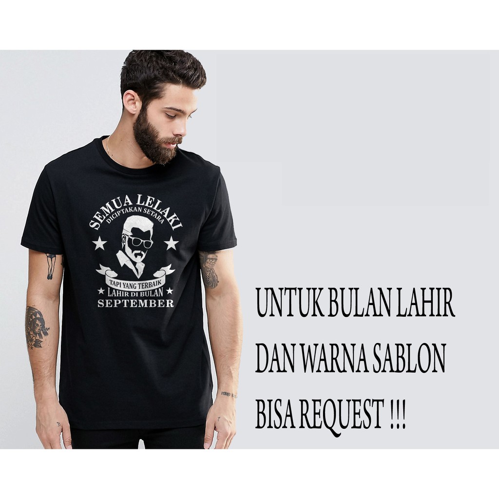 Premium Tshirt Cowo Kaos Baju Lelaki Terbaik Bulan Lahir Juli