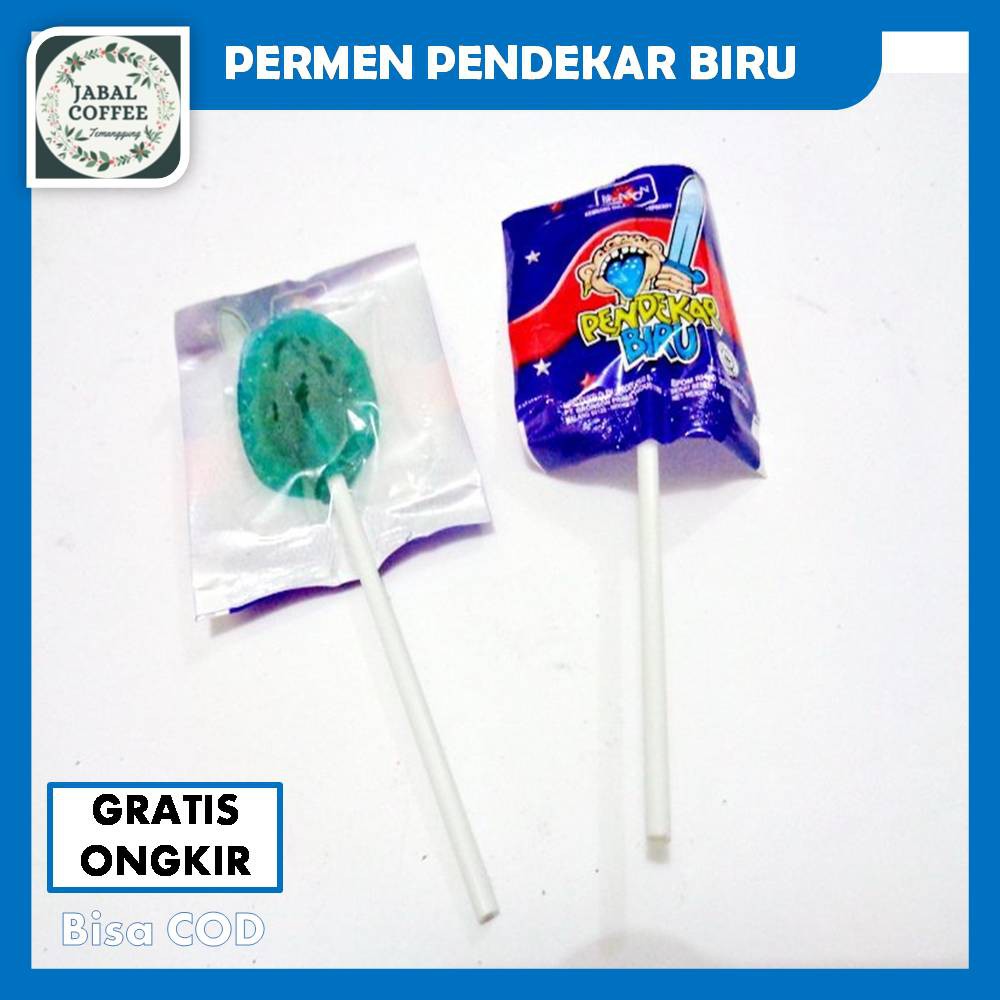 Permen Loli Pendekar Biru / Permen Pendekar Biru / Permen Bronson Kaki Biru / Lolipop Jadul J43