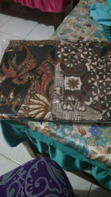 Batik Pria Puspo Gagah Ungu Size M - Xxl Regular Fit Batik Solo Katun Cabut Primisima Full Furing