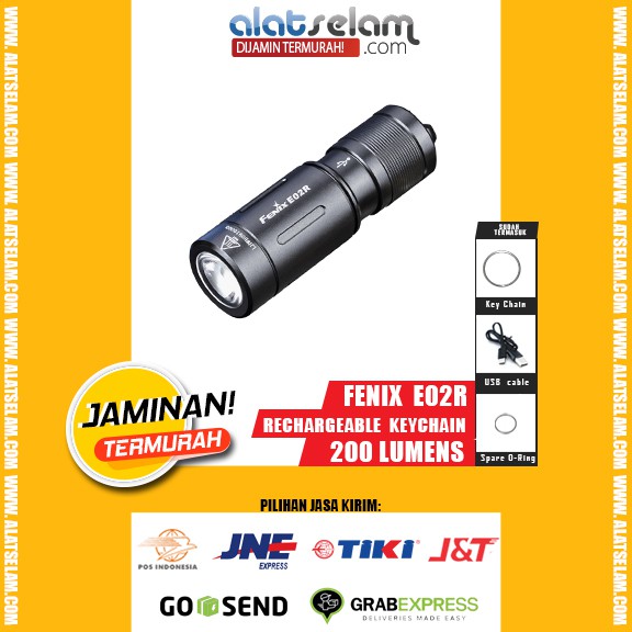 Senter FENIX E02R 200 Lumens - Senter Outdoor - Senter Haking Camping