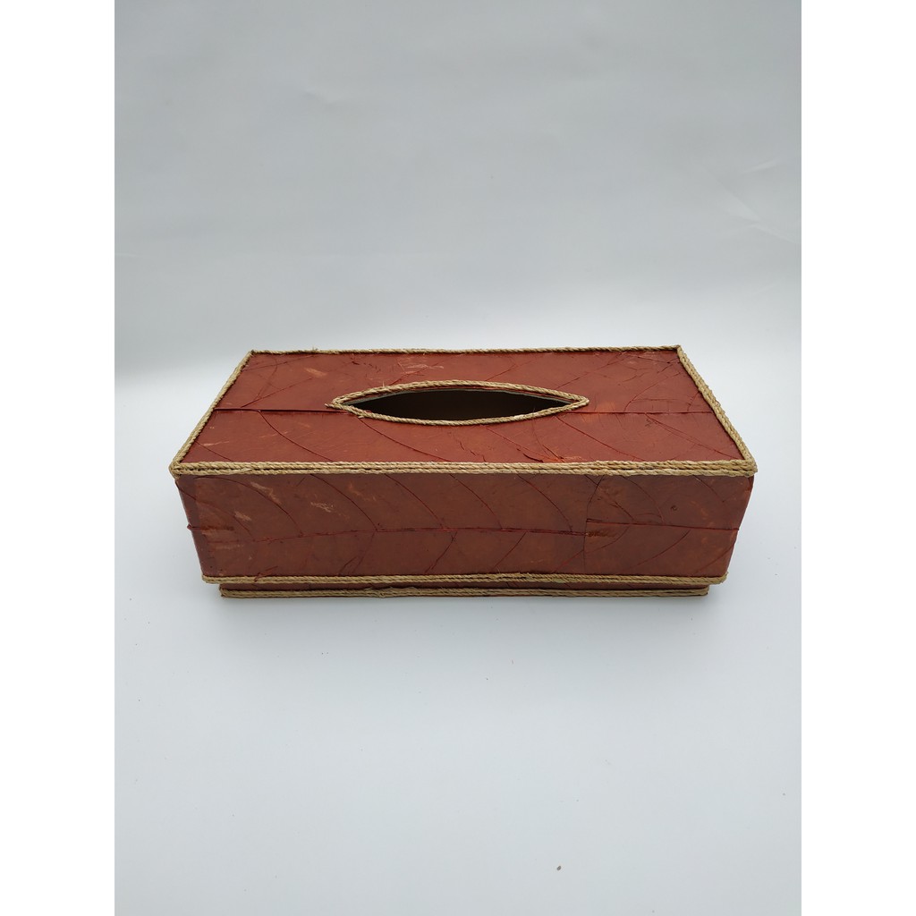 Tempat tissue Kotak Tissue tissue box Tisu Daun Coklat 24x12x7 cm