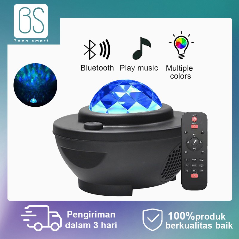 Jual Lampu Proyektor Dengan Speaker Langit Malam Bintang Galaxy Nebula Lamp Starry Projector