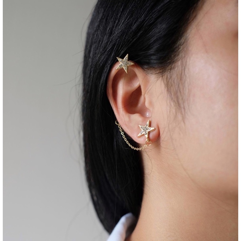 Hellua earrings with cuff