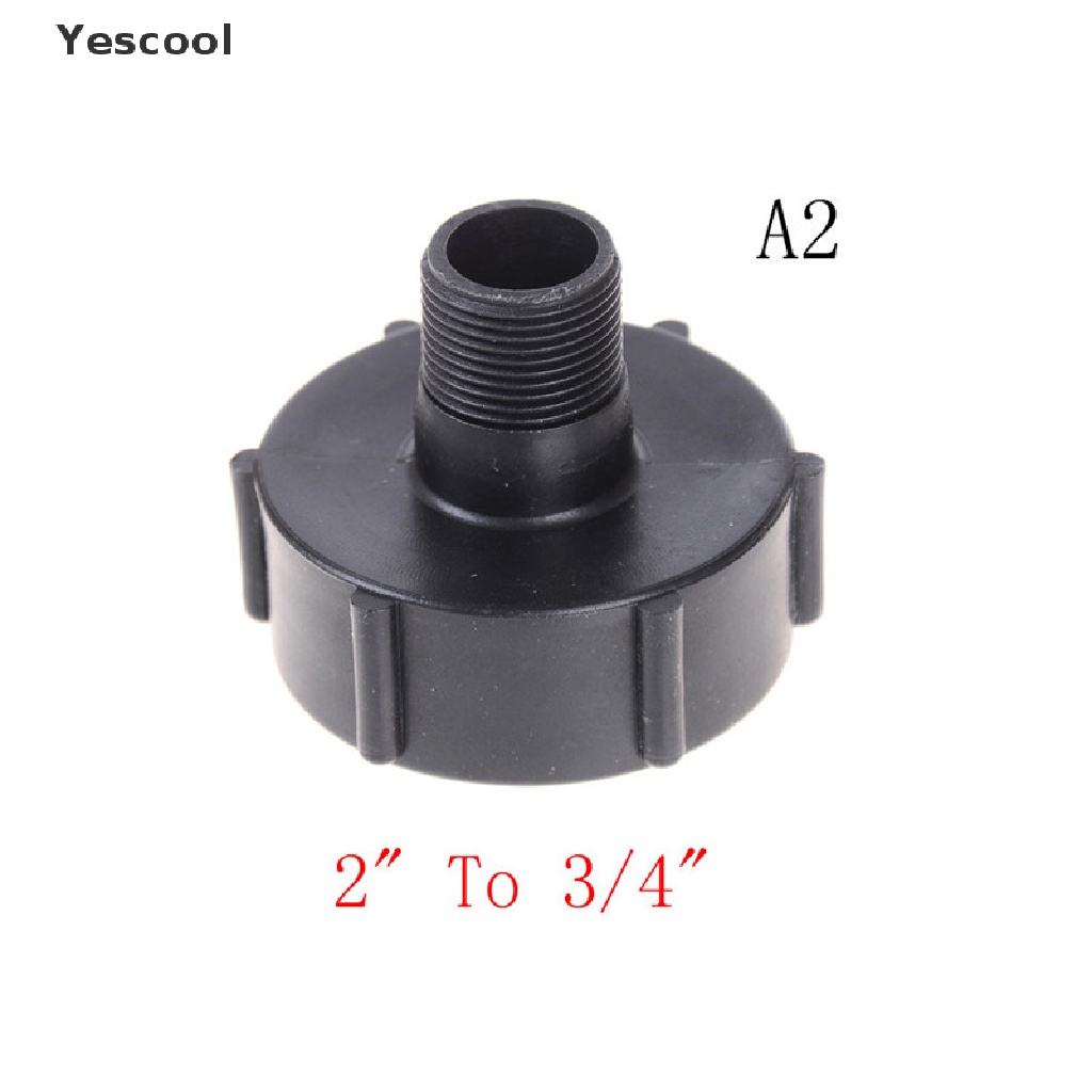 Yescool IBC Tote Tank Drain Adapter Coarse Thread 2&quot; To 1/2&quot; 3/4&quot; Garden Hose .