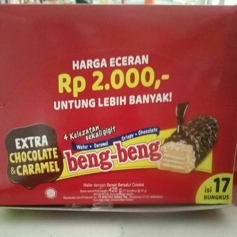 

isi 17pc beng beng @25gr wafer cokelat karamel